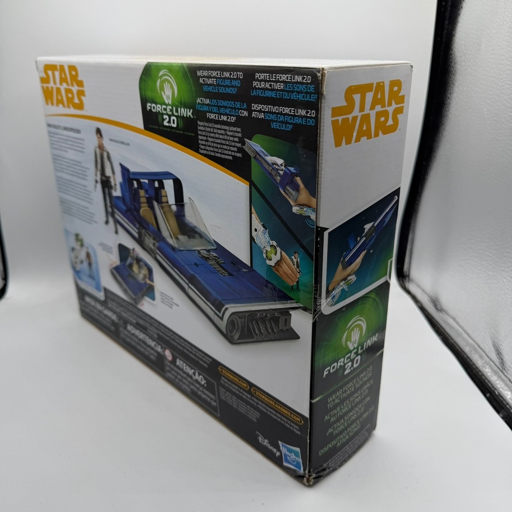 Star Wars Force Link 2.0 Han Solo Landspeeder Vehicle & Corellia Figure E1263 - Picture 3 of 12